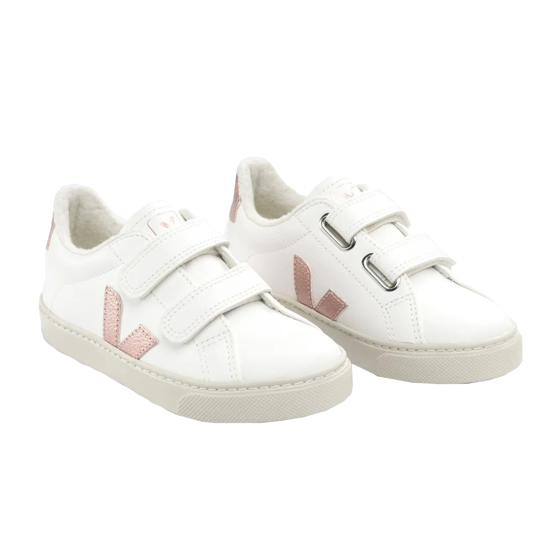 Veja Esplar Winter Velcro Leather - Extra White Nacre