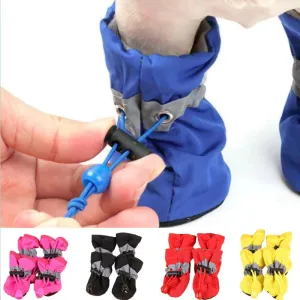 Waterproof Small Pet Anti-slip Rain Boots (4pcs) Waterproof Small Pet Anti-slip Rain Boots (4pcs)