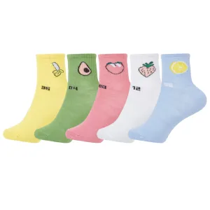 Womens Fruit Series Quarter Length Socks Womens Fruit Series Quarter Length Socks