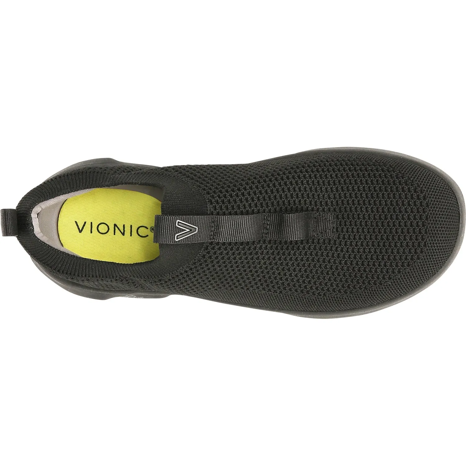 Women's Vionic Advance Slip Resistant Black Knit Fabric